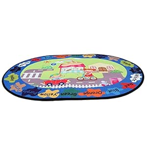 STOBOK Game Tapijt Vloerkleed Auto Vloermat Vloerkussens Voor Kinderen Fun Tapijt City Map Baby Mat Baby Kruipen Vloermat Baby Game Gebied Tapijt Kinderen Voet Mat Cartoon Baby Crawl Mat