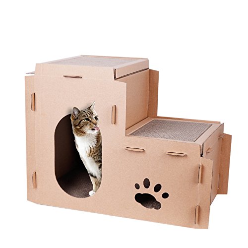 Vencer Recyclable Cardboard Cat House Scratcher(DIY Assembled),VSP-009