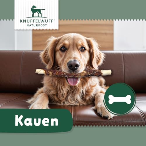 Knuffelwuff 2 x Riesen Kringel mit Hühnerfilet (ca. 225 g) | Natürlicher Snack für Starke Kaumuskeln und Zahnpflege | wiederverschliessbar | für große und kleine Hunde