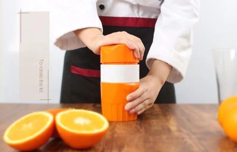 Miniatura 2 de Jaliya's - Exprimidor de mano de naranja cítrica, exprimidor manual de prensa de rotación para limón, lima, pomelo con colador y recipiente, 2