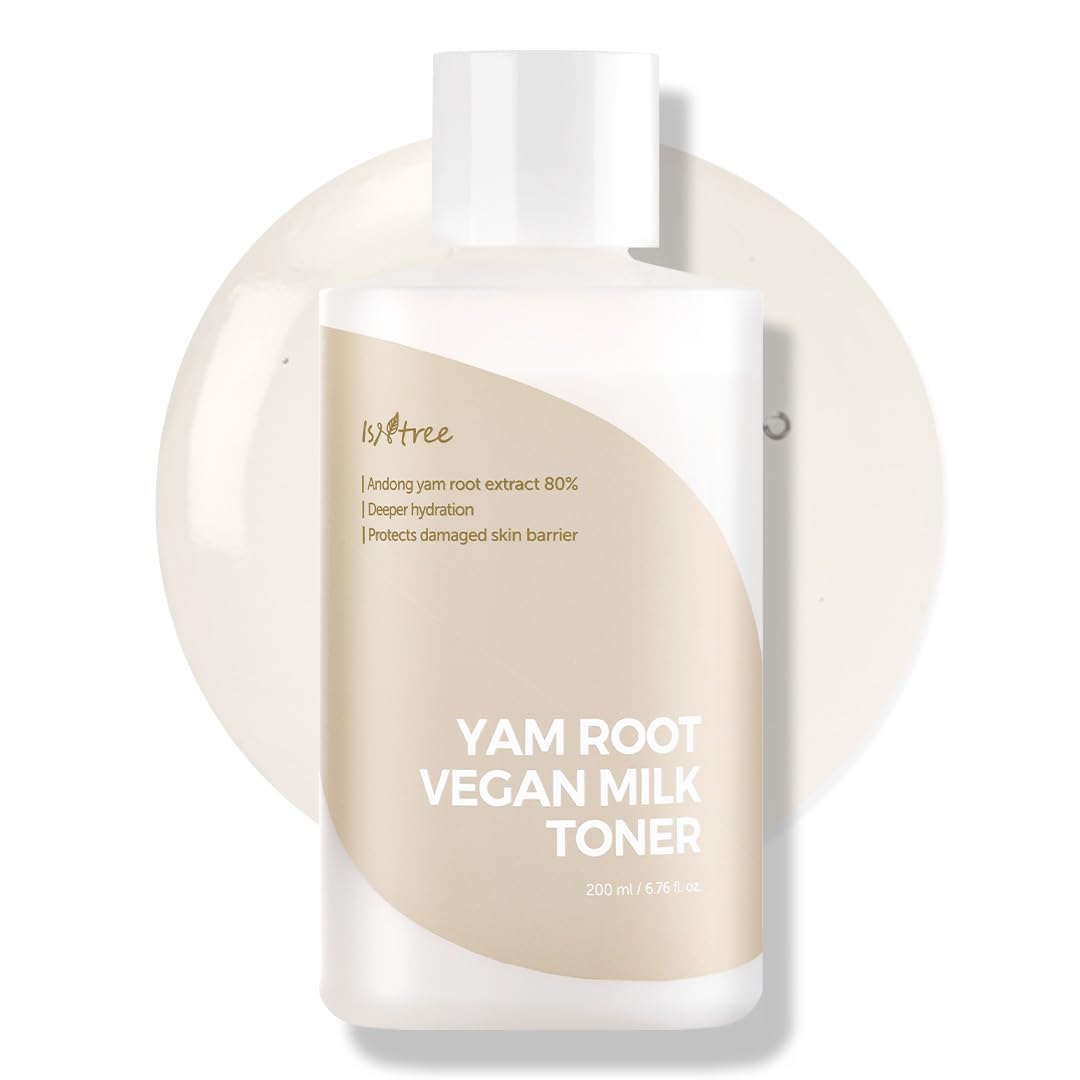 ISNTREE Yam Root Vegan Milk face Toner 200ml, 6.76 fl.oz | Deep Moisture with Plant-Based Milk Complex | Gentle Hydration for Dry & Sensitive Skin | Vegan Korean Skincare