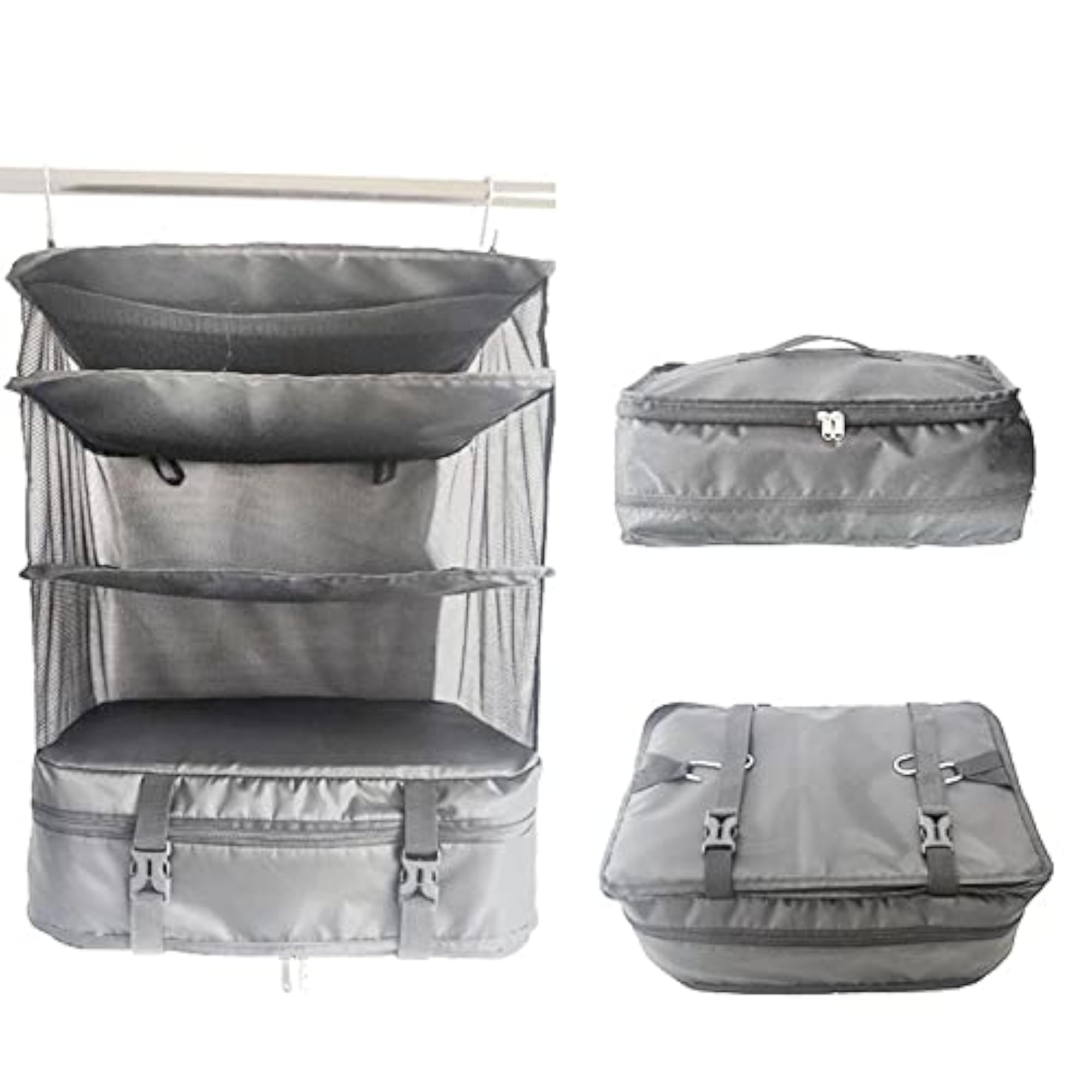 Foldable Suitcase Storage Bag, Gray