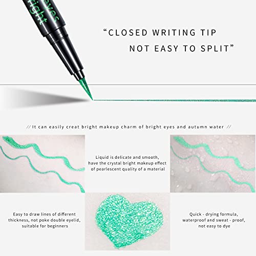 KYDA 2 Pcs Liquid Glitter Eyeliner Pen