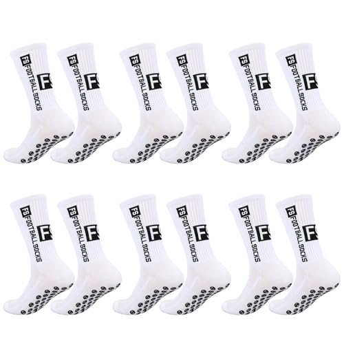 6 Pares de calcetines deportivos de fútbol antideslizantes, calcetines de fútbol transpirables, calcetines de fútbol, ​​que pueden usar tanto hombres como mujeres