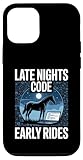 early rider 20 zoll gebraucht Vous vivez pour des marathons hackathon et des sessions d'arène de l'aube et cela capture votre monde divisé entre clavier et selle avec une scène de pâturage calme au clair de lune, un cheval concentré et un écran de code lumineux qui reflète votre flux de fin de nuit.
