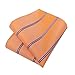 DiBanGu Mens Tie Silk Plaid Striped Necktie and Pocket Square Cufflinks Tie Clip Set with Gift Box Formal Wedding Party, Light Orange
