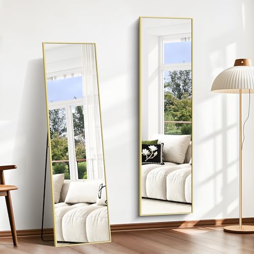 BONEWEI Specchio da Terra 150x40 cm, Specchio Rettangolare a Figura