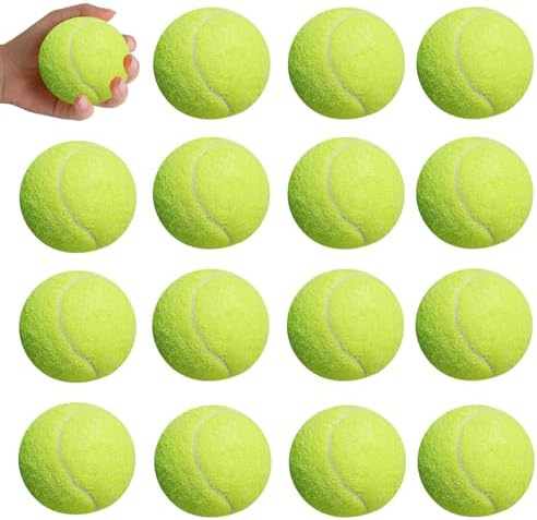 15 Pack Leisure Tennis Balls - No Pressure Tennis Ball for Beginn...