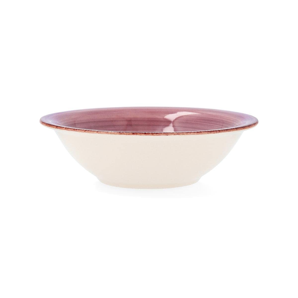 Quid Set 6 Suppenschalen aus Steingut | Suppenteller Peoni 18 cm, Standard