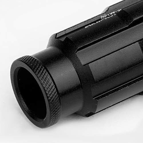 Image of DNA MOTORING LN-ZTL-9025-125-BK 20Pcs M12 x 1.25 Open End Style Wheel Lug Nuts w /Deep Drive Extension Adapter, 24mm OD /50mm H, Black