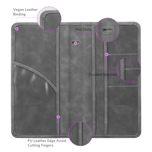 Image of CoBak Car Registration and Insurance Holder | Vehicle Glove Box Organizer, Auto Truck Compartment Document Case with Magnetic Closure for Insurance & Driver License
