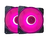 APEVIA CO212L-PK Cosmos 120mm Pink LED Ultra Silent Case Fan w/ 16 LEDs & Anti-Vibration Rubber Pads...