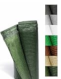 Jardin202 - Malla de Ocultación 110g/m² Premium | Sombreo y Privacidad para Jardín, Patios y Terrazas | Protección UV | 1 x 10 Metros (Verde Oscuro)