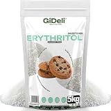 GiDeli Eritritolo Cristallino 5 kg - Dolcificante Zero Calorie | senza Retrogusto Amaro, per Chi Cuoce al Forno ogni Settimana, Busta Richiudibile, Grani Sciolti fino in Fondo