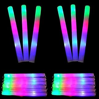 TYTSP 30 PCS Glow Foam Sticks, LED Foam Sticks, Foam Light Sticks, Wedding Glow Sticks, Light Up Foam Sticks, Glow Sticks Party Pack, for Party, Concert and Event