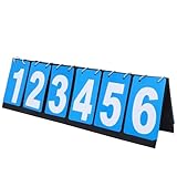 PAMINGONO Tabellone Segnapunti Multifunzionale Ribaltabile 6 Cifre e Metallo per Basket e Baseball, Accessorio Sportivo Robusto e Portatile per Eventi e Partite all’Aperto
