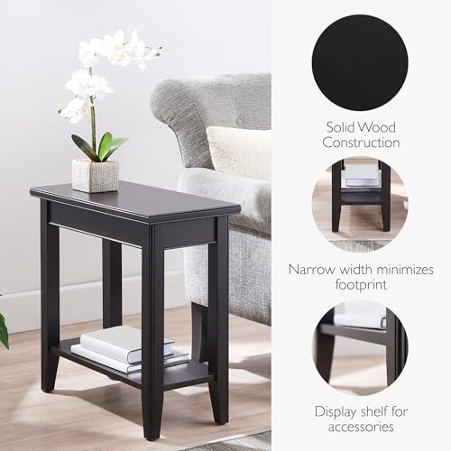 Image of Leick Home Laurent End Table, 12 inch, Black