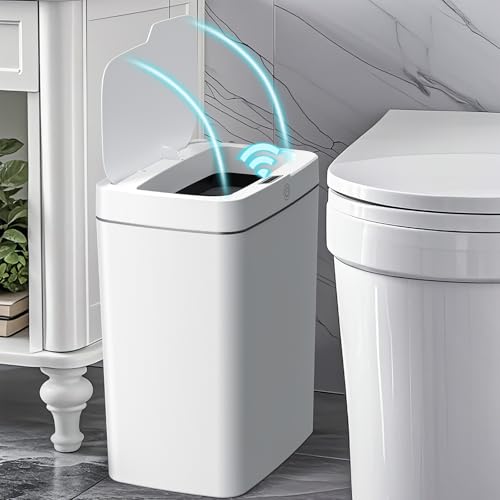 Catálogo de Botes de Basura los 10 mejores. 49 Bote de Basura Cocina, 15L Cubo De Basura Automático Con Sensor, Bote de Basura de Plástico Grande USB Rechargeable con 2 ganchos adhey bolsa de basura 15pcs para Baño, Cocina,...