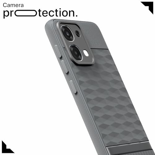 Image of Outlouders Back Cover for Oppo F31 5G / Oppo F33 5G | Full Camera Protection | TPU Soft Flexible Shockproof Bumper Case (Grey)