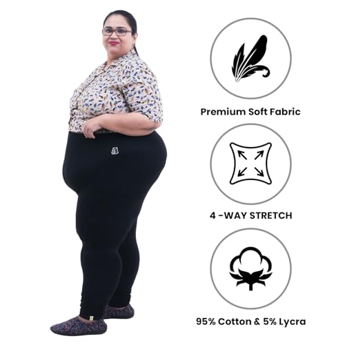 Image of BIGTEES Cotton Leggings for Women Full Length | Stretchable, Soft & Comfortable Pants for Women