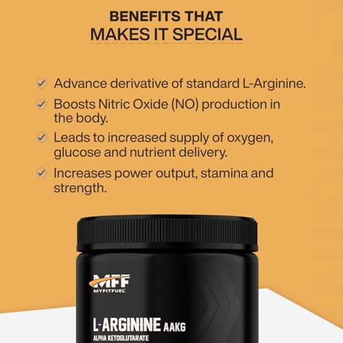 Image of MyFitFuel L Arginine Alpha-Ketoglutarate (AAKG) Pre Workout Powder | 200gm (Unflavoured)