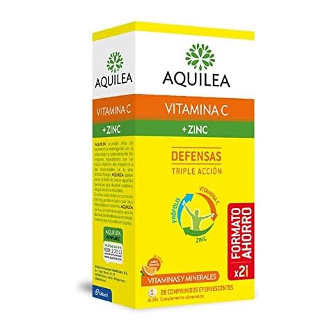 AQUILEA Vitamina C + Zinc 28 Tabletas Efervescentes Sabor Naranja Cover