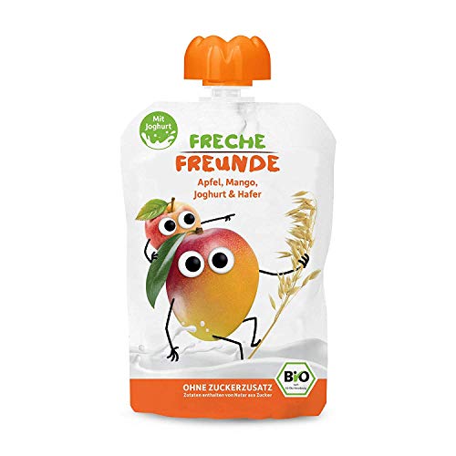 Freche Freunde Bio Quetschie Mango, Joghurt & Hafer 6-er Pack (6 x 100g)