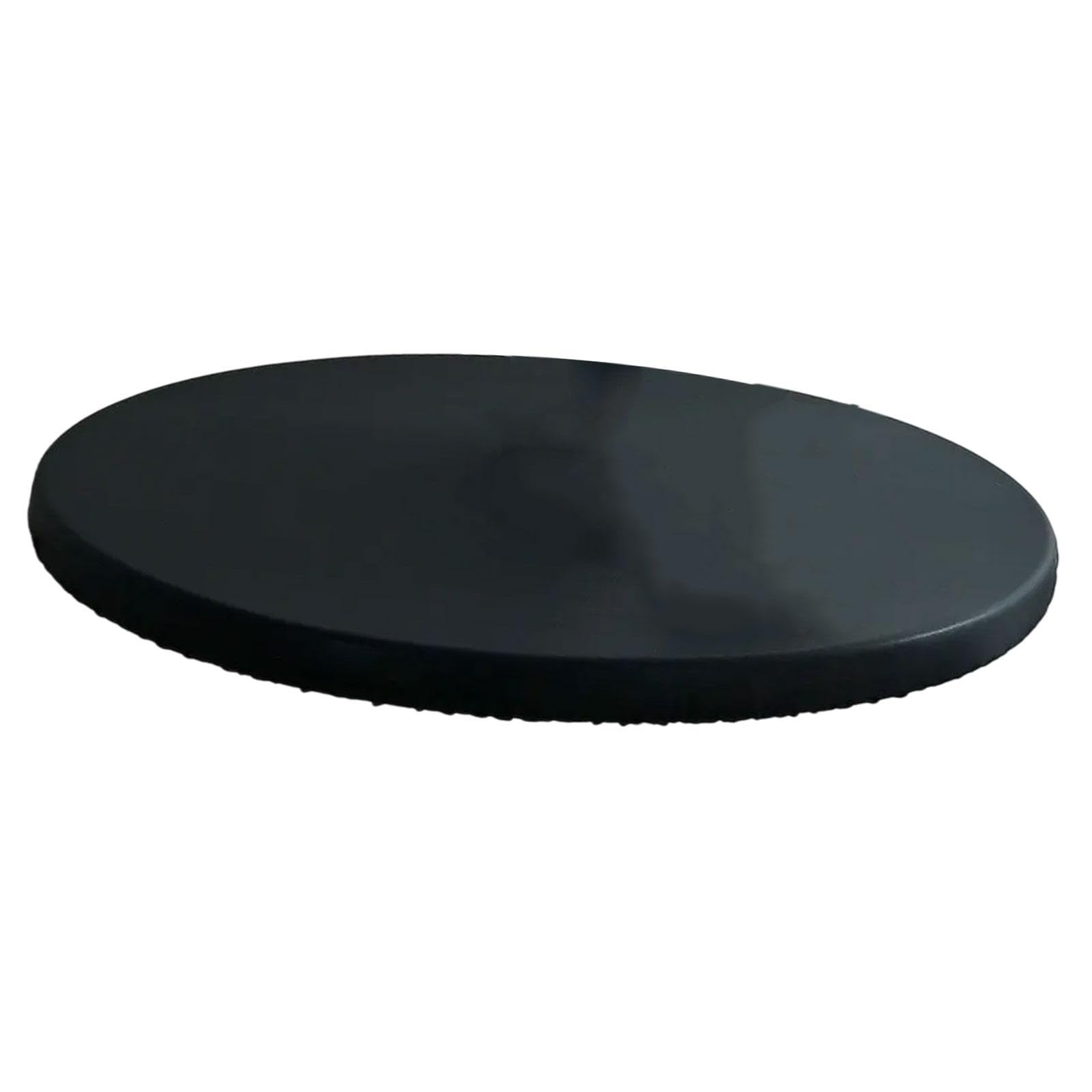 NIVAA Round Table Cover Home Coffee Table Mat for Camping Dinner Catering Services Black S-image-27