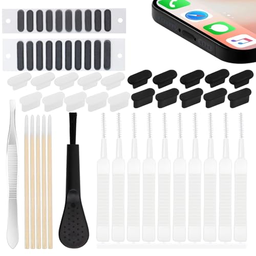 57 Pack USB C Dust Plug, Compatible iPhone 16、14、13、12、11、Series, Applicable to a of USB C...