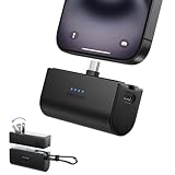 THREEKEY Portable Charger, Travel Power Bank 5000mAh 20W PD Charging Battery Pack with USB-C Port and 30W GaN Wall Charger for iPhone 16/15 Series, Samsung and Other Android Phone