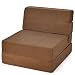 Giantex Fold Down Sofa Bed Floor Couch Foam Folding Modern Futon Chaise Lounge Convertible Upholstered Memory Foam Padded Cushion Guest Sleeper Chair (Brown)