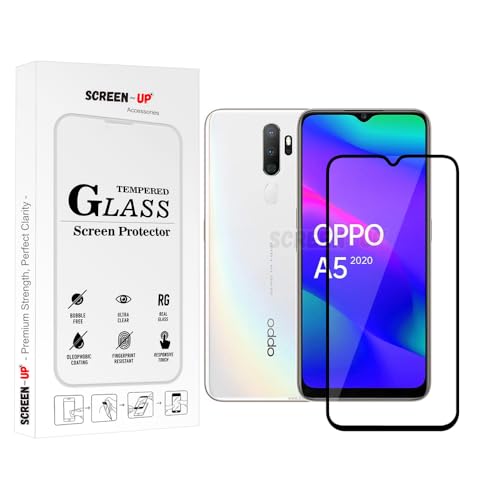 Image of ScreenUp Tempered Glass For Oppo A5 2020 - Ultra Clear, 9H Scratch Resistant, Full Coverage, Easy Install Screen Protector