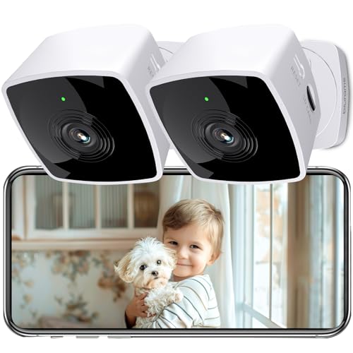 blurams Indoor Camera 2PCS Security Camera 5GHz&2.4GHz Dual-Band 2K WiFi Cameras House Security Home Camera for Pet/Dog/Baby IR Night Vision Motion/Sound Detection 2-Way Talk Cloud&SD Storage