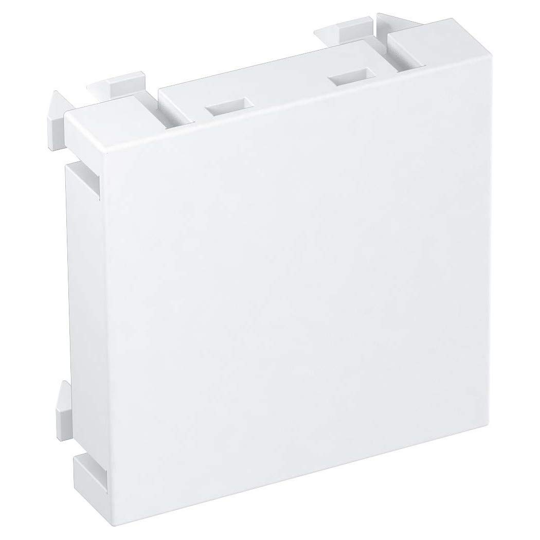 Plaque obturatrice 1 module blanche pour appareillage de finition