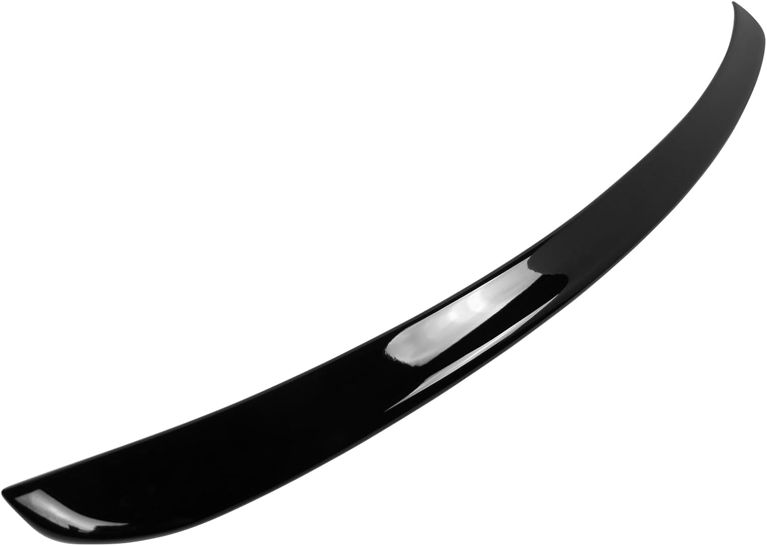 IKON MOTORSPORTS, Trunk Spoiler Compatible with 2003-2009 Mercedes-Benz E-Class W211 Sedan 4-Door, AMG Style Painted #040 Black ABS Plastic Rear Trunk Lid Spoiler Wing Lip
