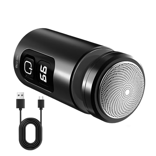 Rasoir électrique portable sans fil pour homme au design ergonomique noir