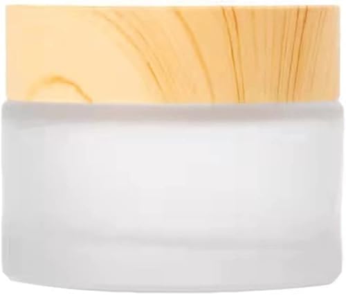 Recipiente de viaje para artículos de tocador, tarros de crema transparente, aprobado por la TSA, recipiente de vidrio a prueba de fugas con tapa