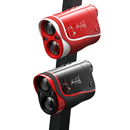 Harry Taylor Red Series Laser Rangefinder / 1000 Yard Range / Clearview 7X LCD / “Flag-Lok” Vibration / Slope w/ ON/Off / “Mag-Lok” Magnetic Mount / Rechargeable (Red Edition)