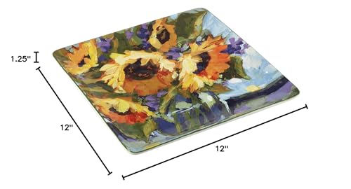 Certified International 29175 Sunflower Bouquet Square Platter 12.5 Inch thumb #6
