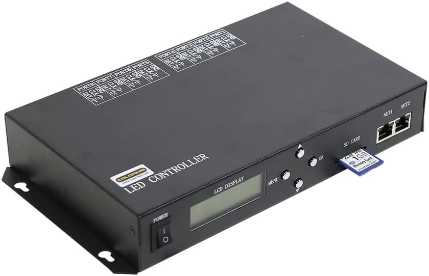 hntoolightWS2812b Controller LED 8 Ports RGB Support Art-Net Protocol Matrix Jinx DMX Console Controllable 8196ic Addressable LED Controller