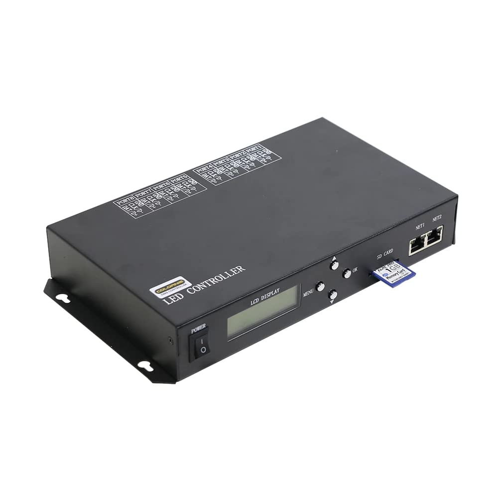 hntoolight WS2812b Controller LED 8 Ports RGB Support Art-Net Protocol  Matrix Jinx DMX Console Controllable 8196ic Addressable LED Controller :  Amazon.ae: Electronics