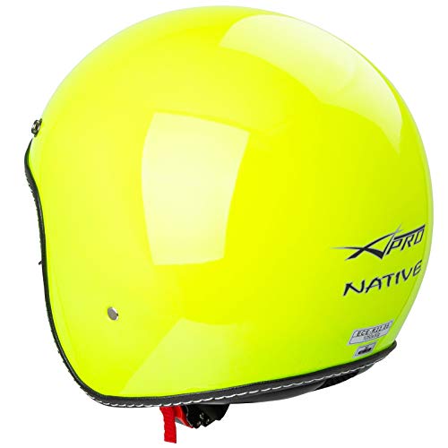 Casque Jet Fluo XS ECE 22-06 : Plus Visible en Scooter Custom