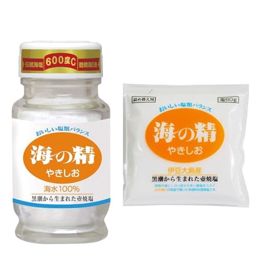 海の精 やきしお 食卓ビン 60g 詰め替え用60gセット 【1セット】 海の香り やきしお味 ビン詰め