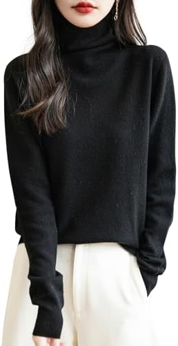 Chanyarn Women's 100% Merino Wool Seamless Sweater Turtleneck Fir...