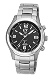  ETT Eco Tech Time Funk Solar Herren Uhr Analog mit Titan Armband EGT-11219-22M