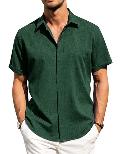Chemise en lin homme manches courtes légère pour mariage d'été