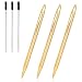 Ballpoint Pens, Cambond Gold Pen Stainless Steel Pens for Guest Book Uniform Gift - Black Ink (1.0mm Medium Point), 3 Pens with 3 Extra Refills (Gold) - CP0103