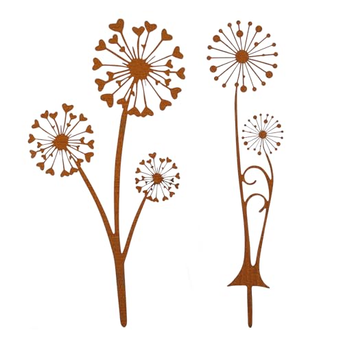 HFDONGL 2 Stück Gartenstecker Rost Deko Gartendeko Rost...