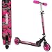 Bopster Monopattino Kick a 2 Ruote Pieghevole per Bambini – Camuflage Rosa