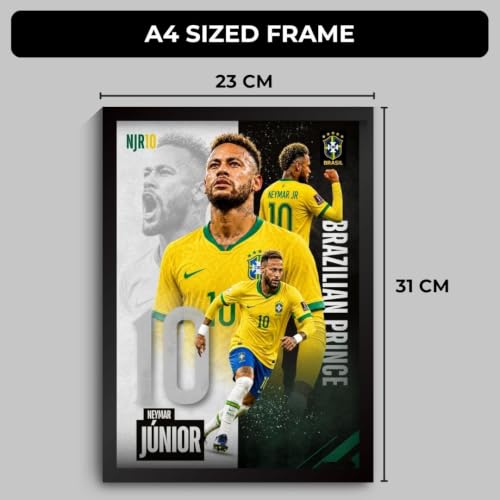 Image of Funk You Store Neymar Poster Framed | Neymar Wall Art Posters Framed | Brazil Edition Football Legend | Premium Sports Decor for Football Fans | Motivational Wall Poster (F 185)